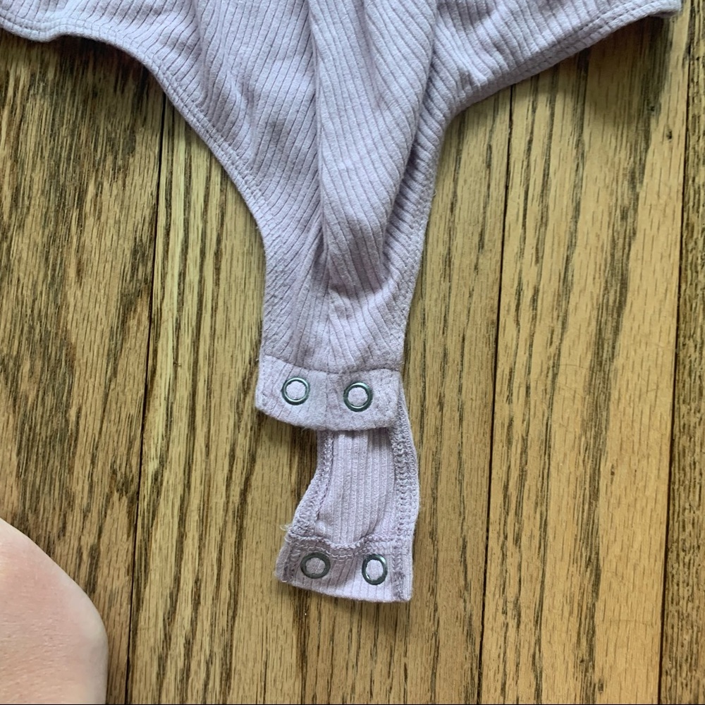 Express Lilac Ribbed Bodysuit - Picture 5 of 6